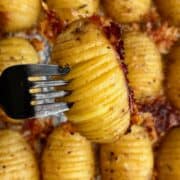 crispy parmesan hasselback potatoes with crispy parmesan edges