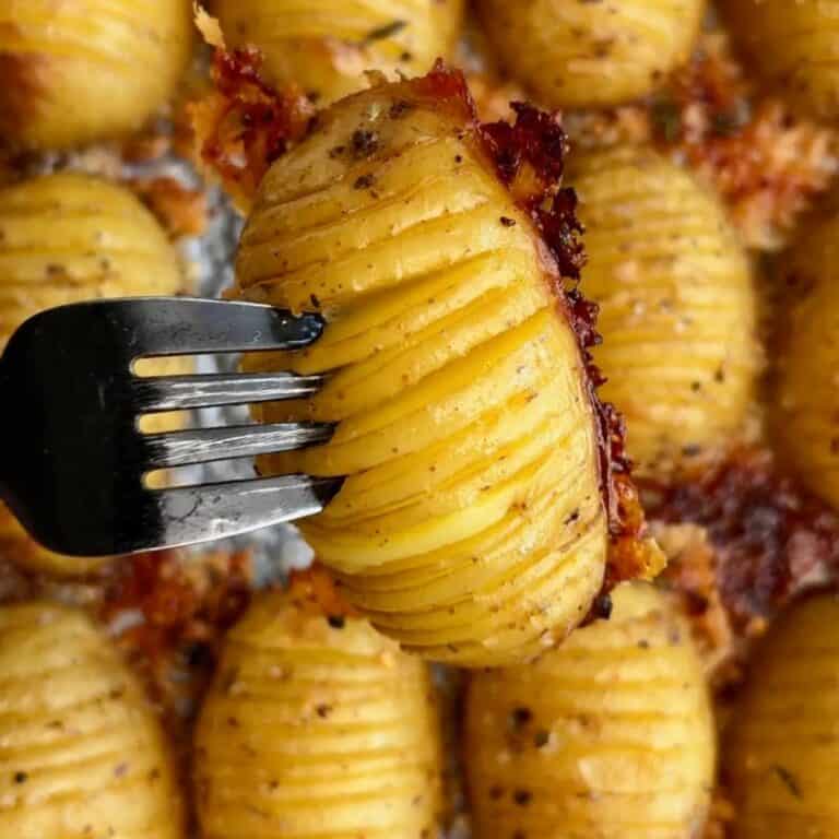 crispy parmesan hasselback potatoes with crispy parmesan edges
