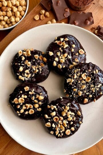 Ferrero Rocher chocolate hazelnut cookies with chopped hazelnuts