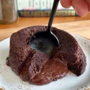 high protein microwave lava cake with fudgy chocolate center