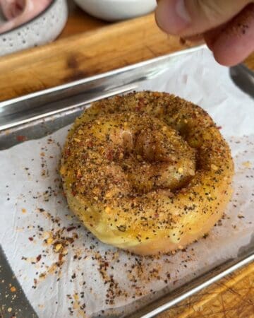 crispy cuban rice paper sandwich on a baking sheet, fresh out of the oven