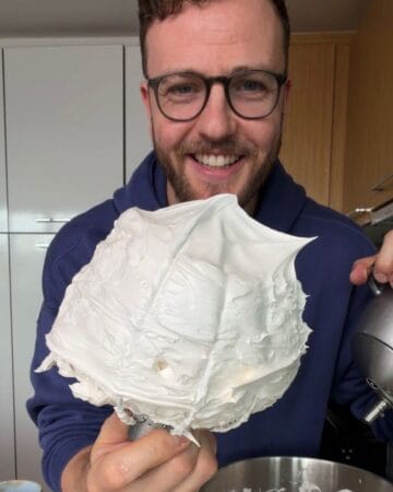 chef josh gale from the chef out west showing his homemade marshmallow fluff